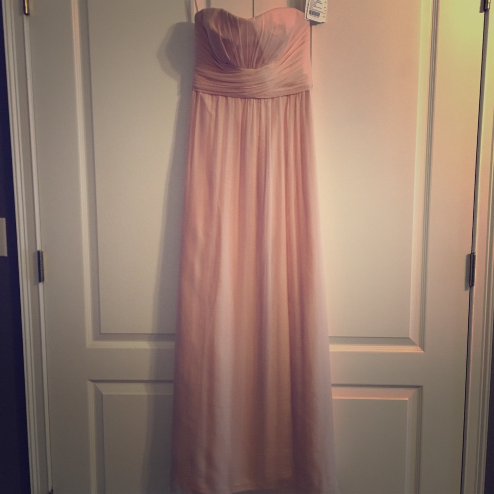 Blush Chiffon Bridesmaid Dress
