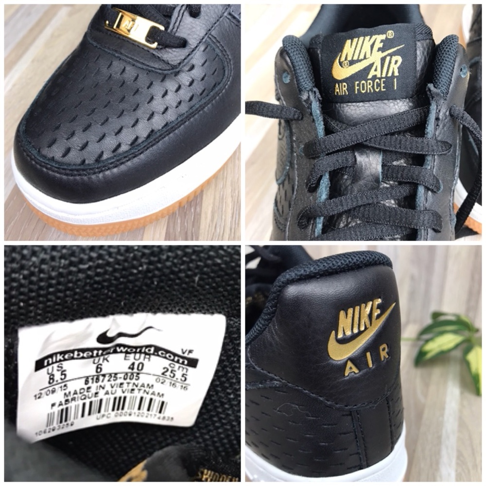 NWT Nike Air Force 1’07 PRM Black Gold WMNS - Picture 8 of 8