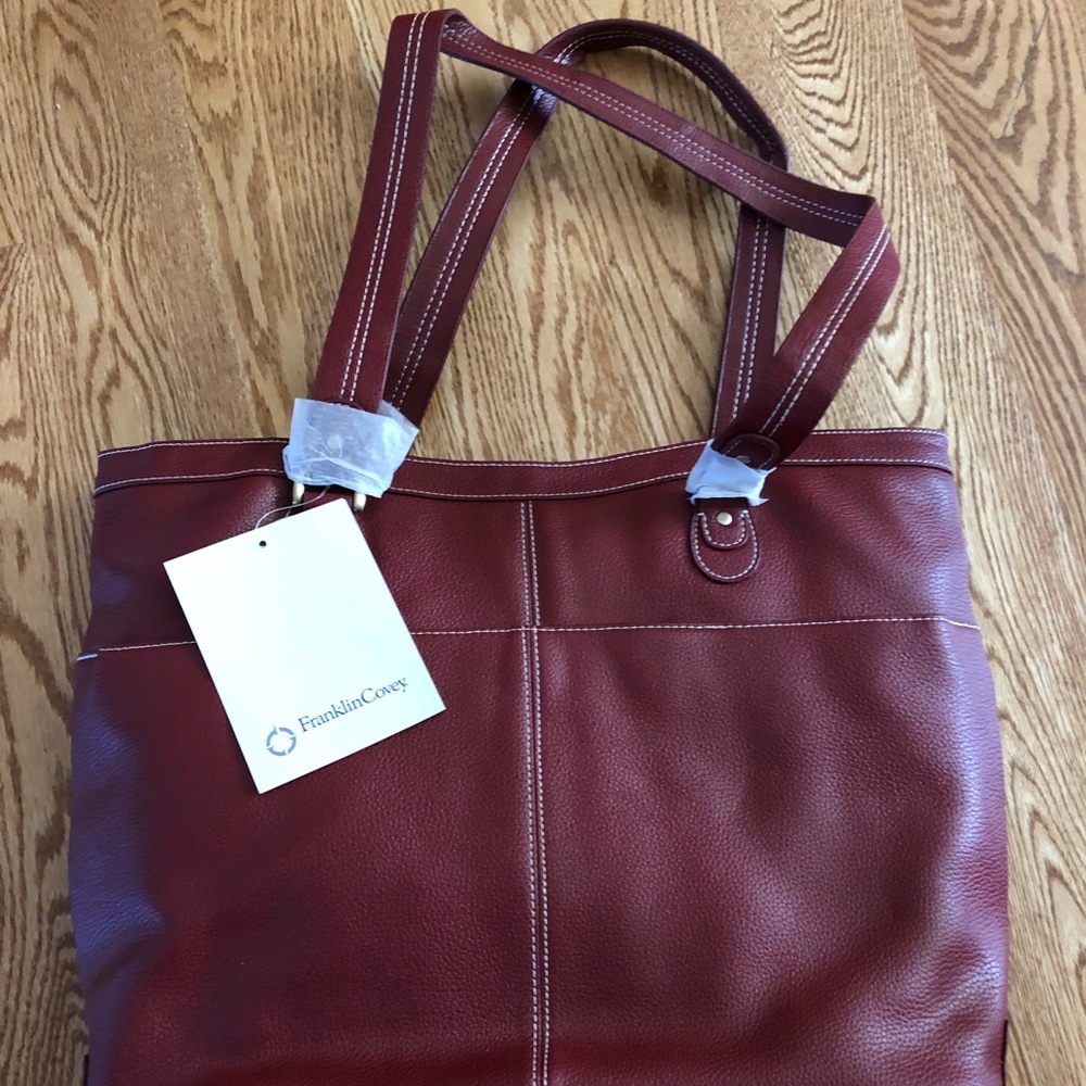 Franklin Covey Leather Tote