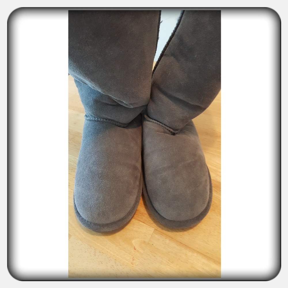 EUC Woman's Tall Grey Boots Sz 10M - Picture 2 of 7