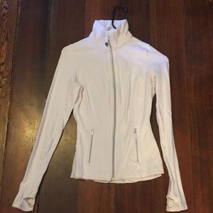 Lululemon white ruffle jacket size 2