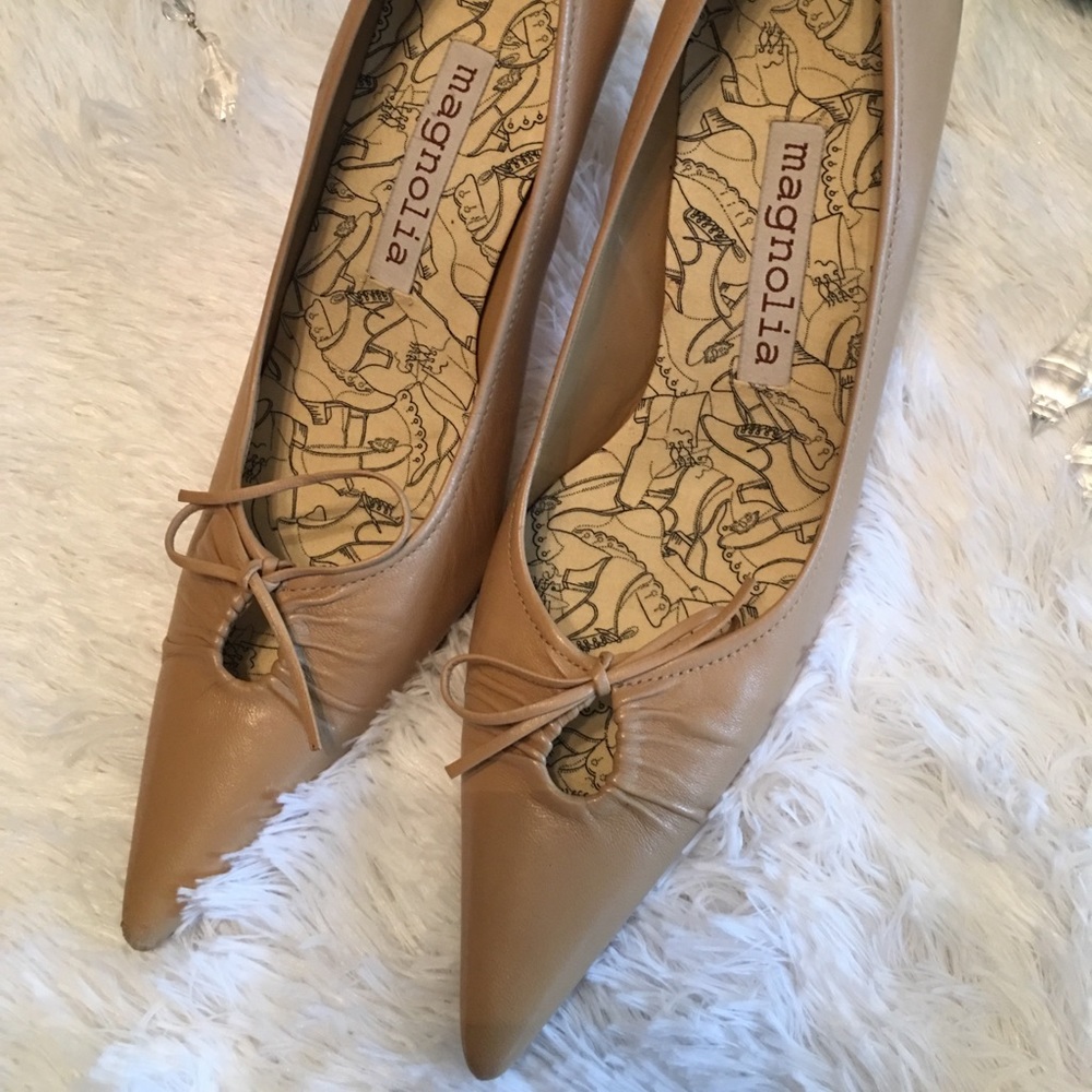 Magnolia heels.  Cream/beige NWOT