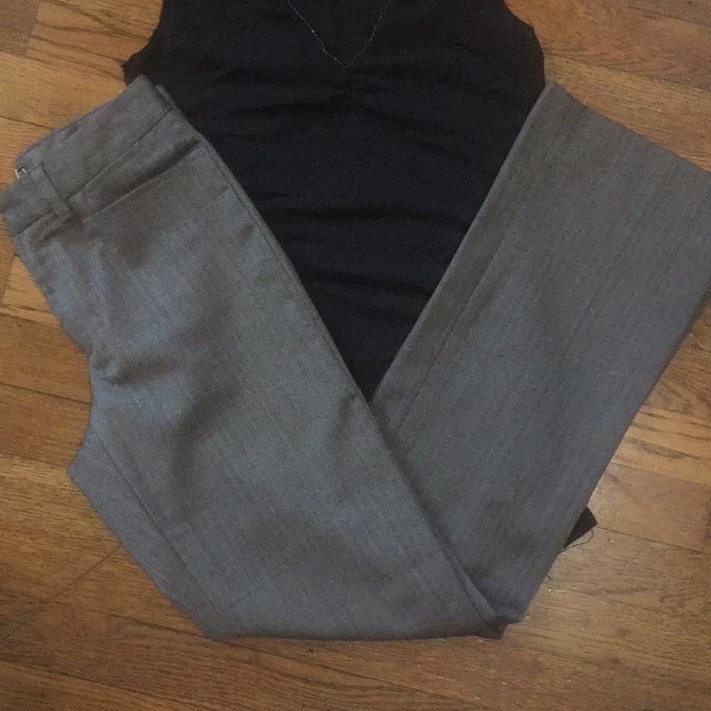 Gap Stretch Herringbone wool Trousers pants lined