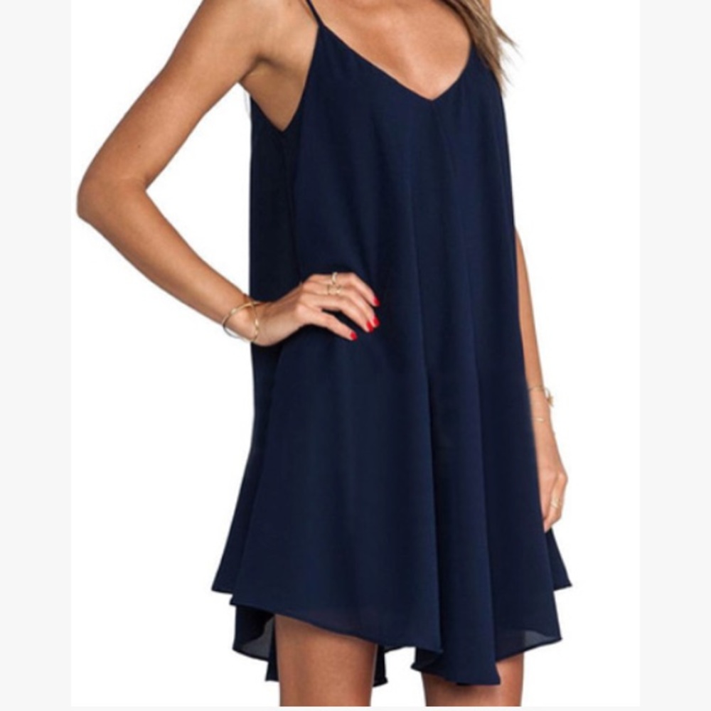 Navy shift dress