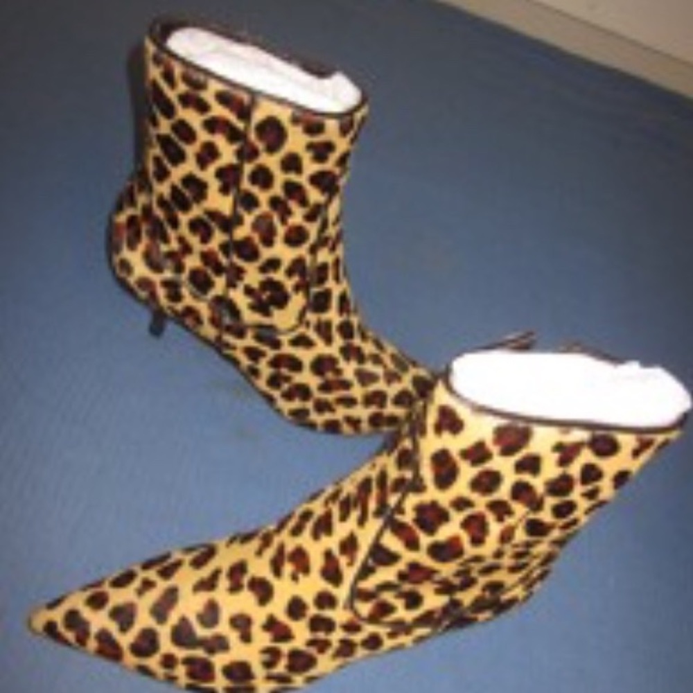 Cole Haan leopard print bootie