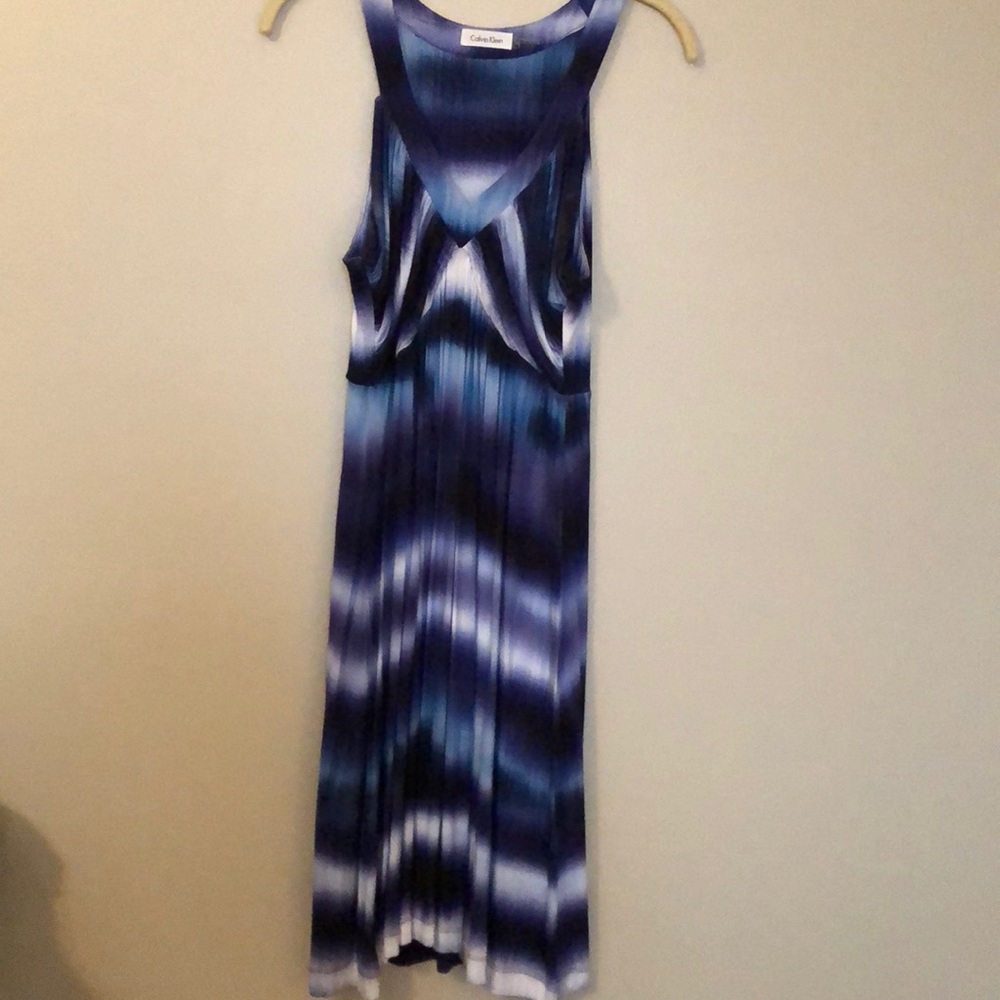 Calvin Klein blue tie dye dress