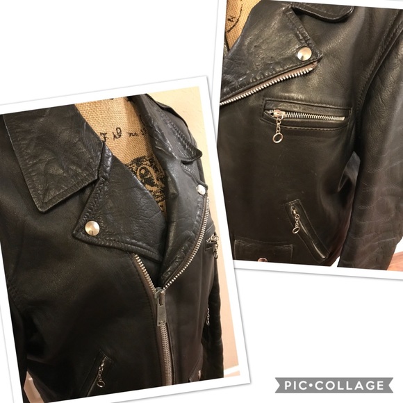 Vintage motorcycle leather jacket - Picture 3 of 8