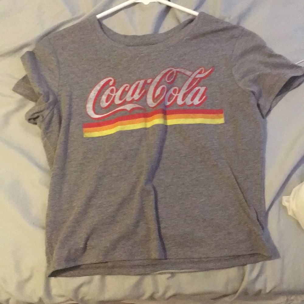 Heather grey Coca Cola crop top