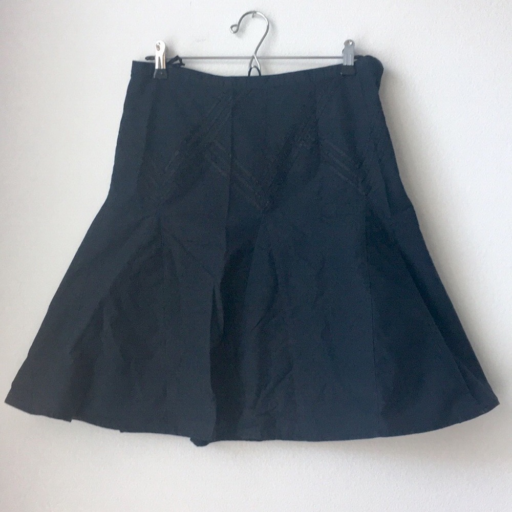 Black A line skirt with lace details