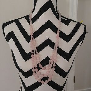 100% natural pink jade necklace