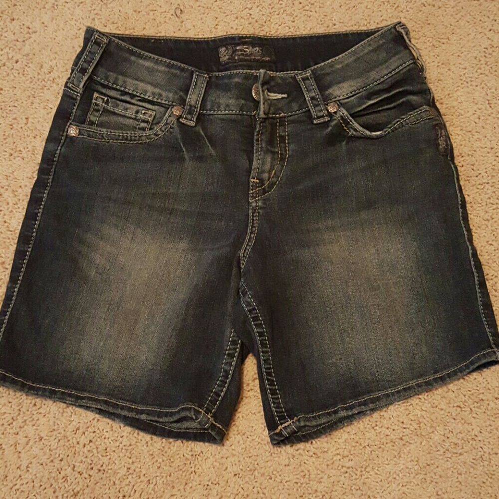 LADIES SILVER SUKI JEANS SHORTS