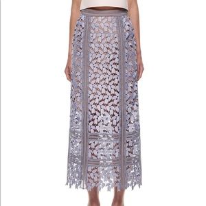 Brand New Self Portrait Lace Midi Skirt