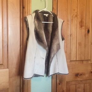 cold water creek fur vest