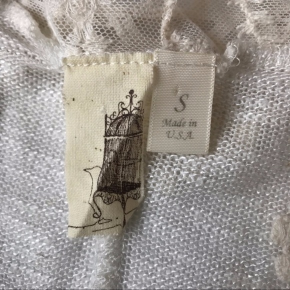 Francesca's Wrap Cardigan with Lace Trim - Picture 2 of 3