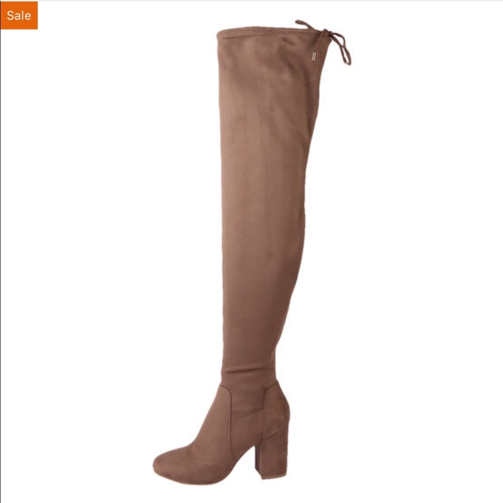 Taupe suede boots