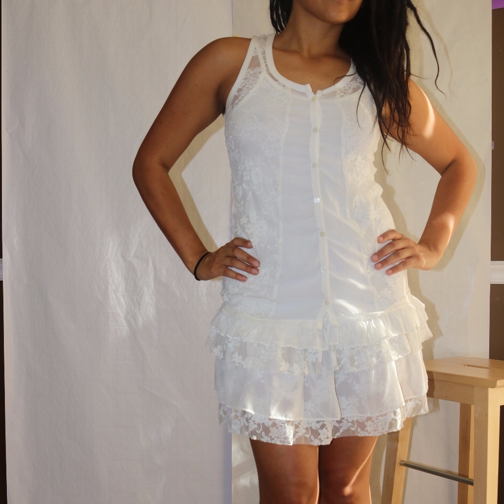 Creme/ White Lace Dress