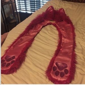 Pink Glitter Wolf Spirit Hood