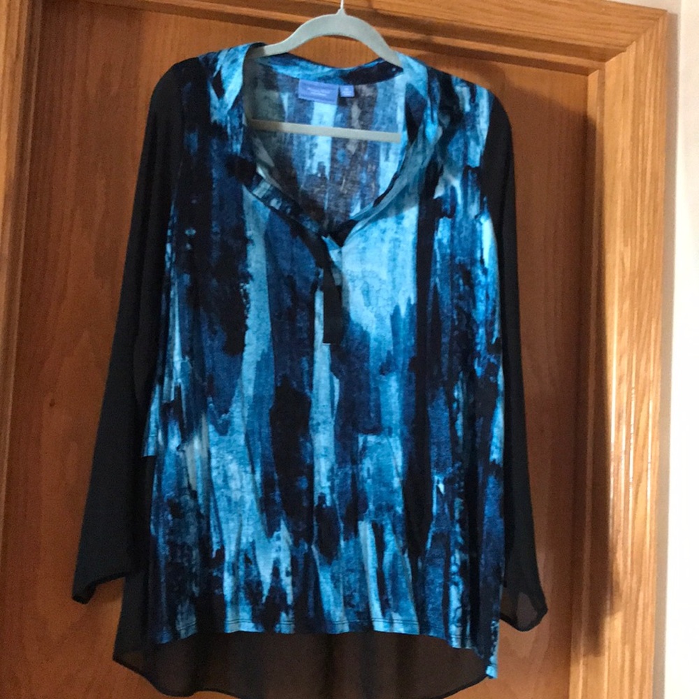 ♥️LAST PRICE💕Vera Wang cotton/sheer sleeves.  XL