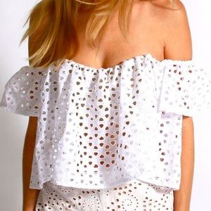 Off the shoulder lace top