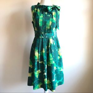 {MERONA} Green & Yellow Watercolor Print Dress