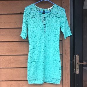 Turquoise Lace Dress