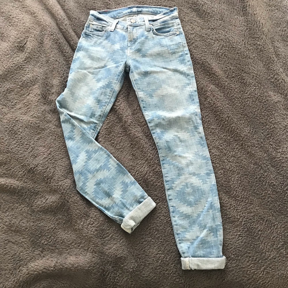 7 For All Mankind tribal print jeans