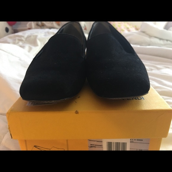 FENDI Loafers w/ gold pyramid flats - Picture 4 of 5