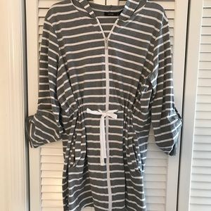 Cover-up, full front zipper with hoodie