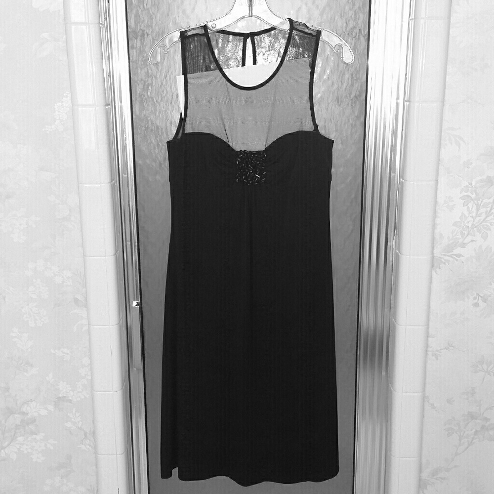 LBD with sweetheart and illusion neckline