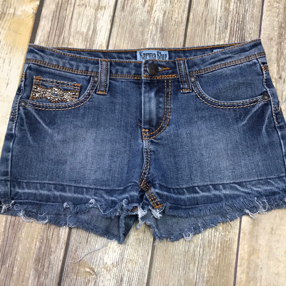 Karma Blue Ultra Stretch Denim Shorts