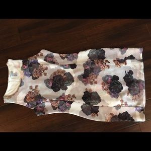 Floral print knee length dress