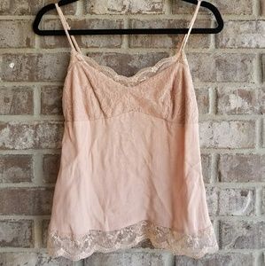 Pink lace camisole