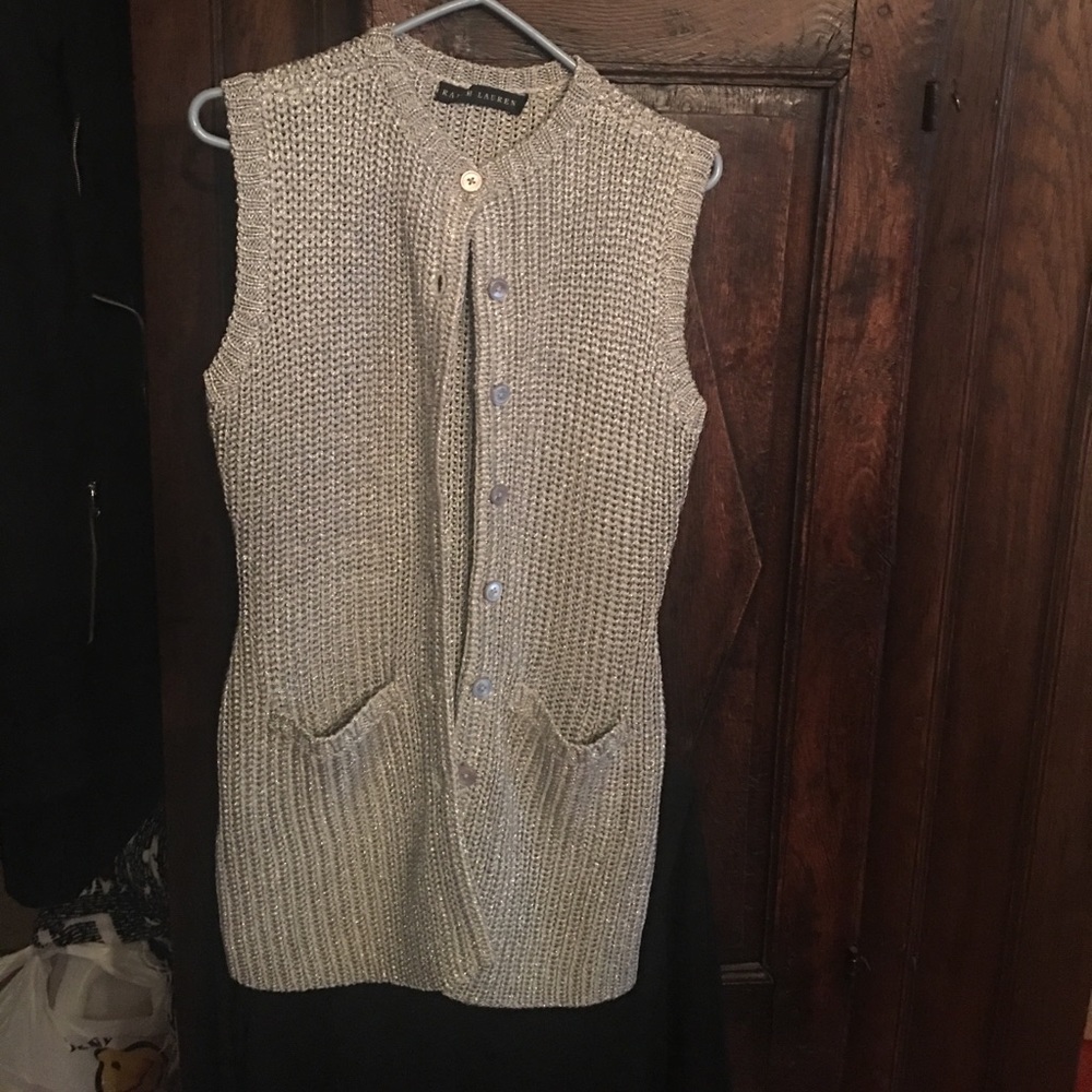 Ralph Lauren Black Label Metallic chunky vest