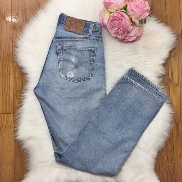 SOLD🌸Vtg 501 Light Wash Distressed Levi’s 27🌸 - Picture 8 of 8