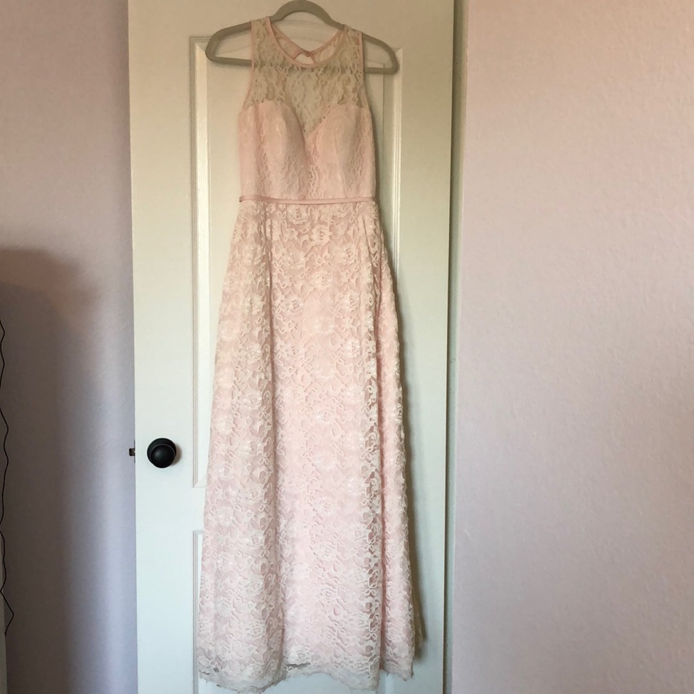 Pink lace dress
