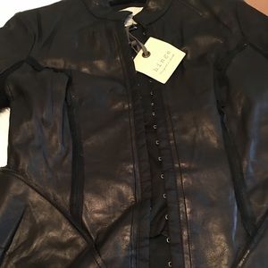 Hinge faux leather jacket NWT