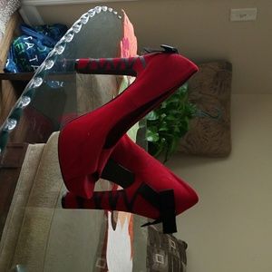 Red felt Heels