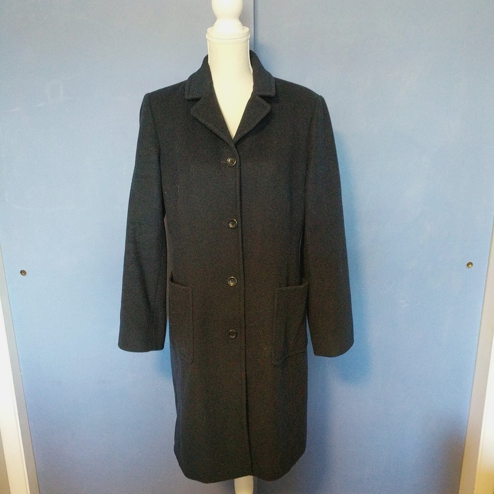 J. Crew Long Winter Peacoat Size M Navy