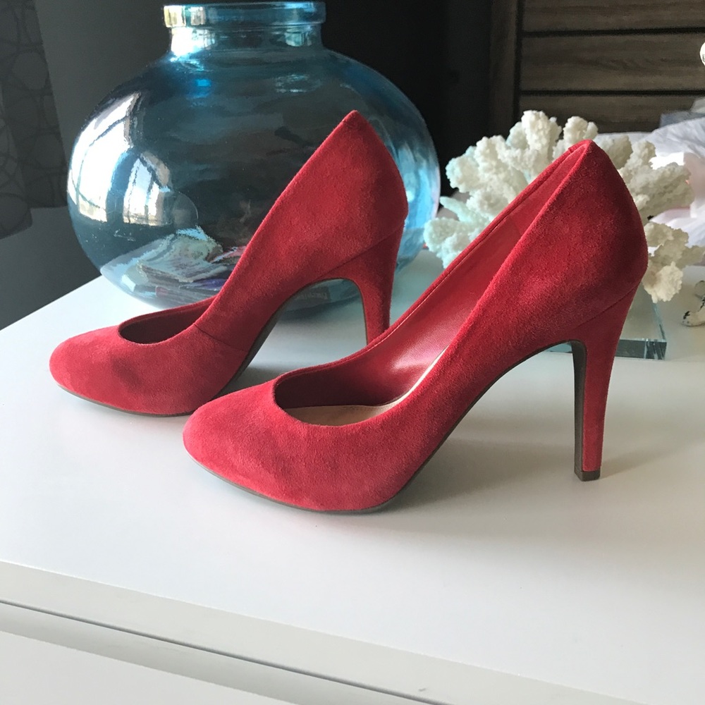Red Leather Jessica Simpson Heels
