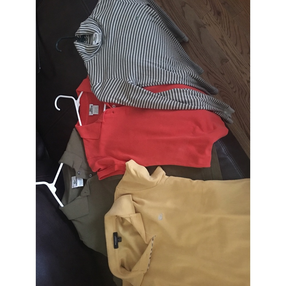 Lacoste and Burberry shirts