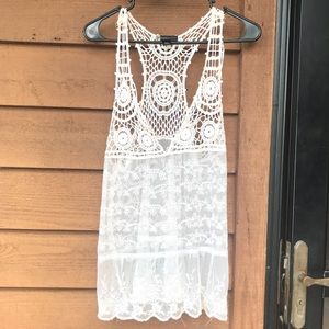 Knit/Lace Tank Top