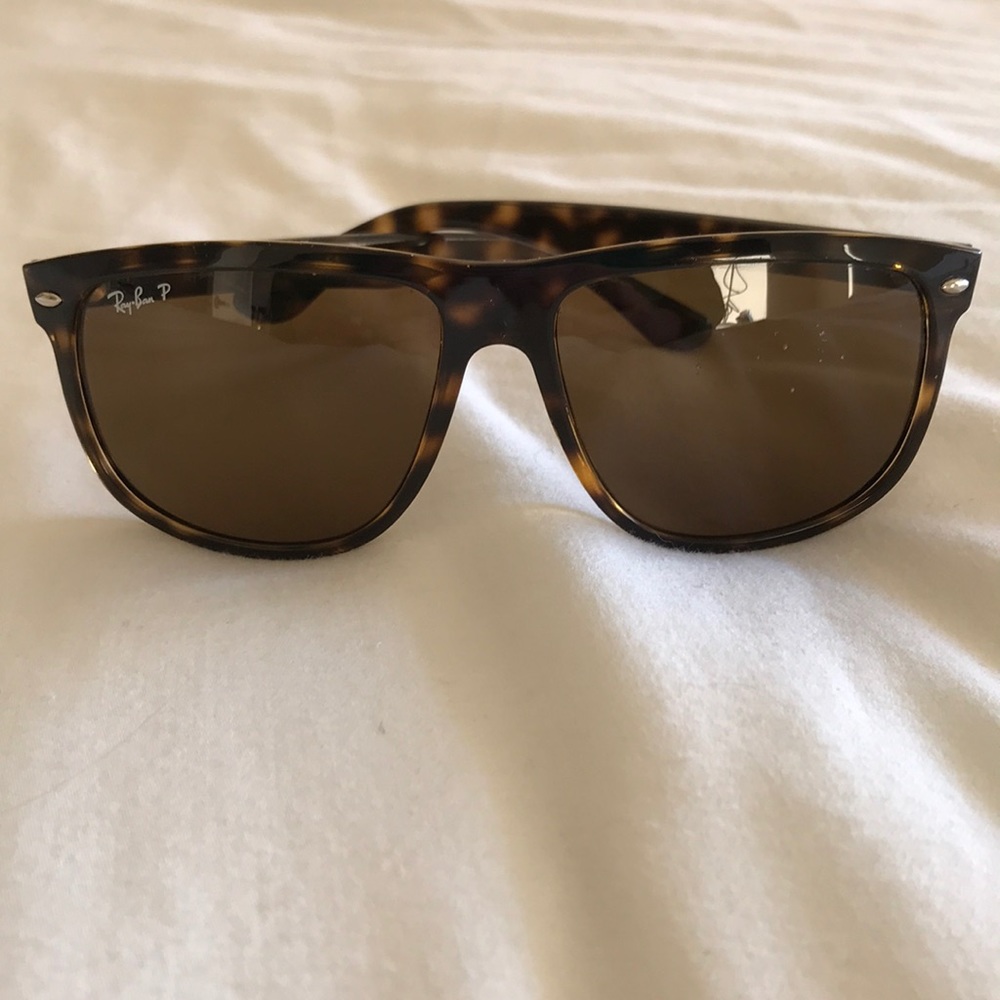 RayBan Boyfriend 60mm Polarized Sunglasses-Tortise