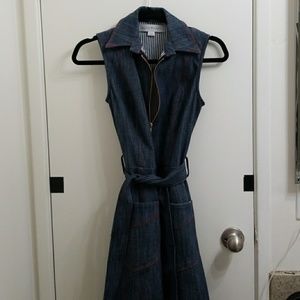 Denim Zip Up Dress