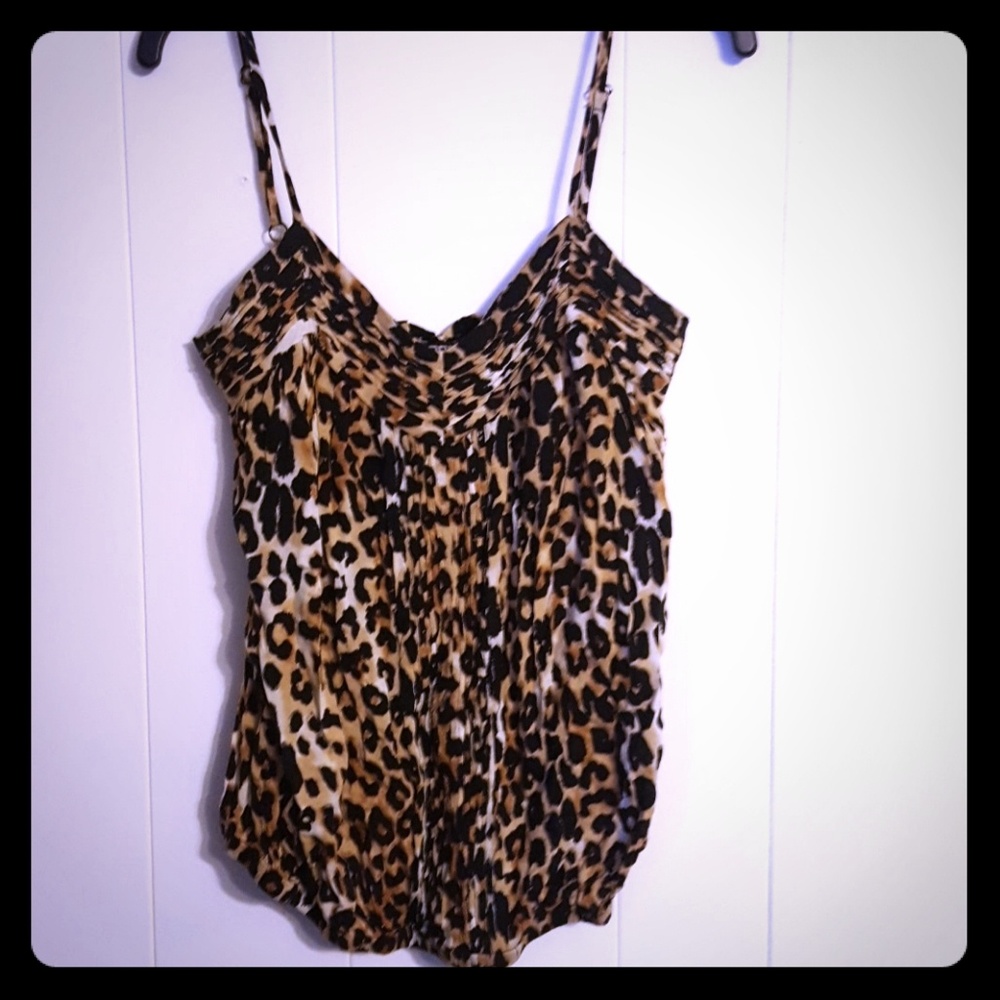 Leopard print express tank top sm