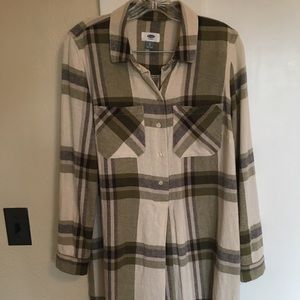 Plaid cotton shirt dress