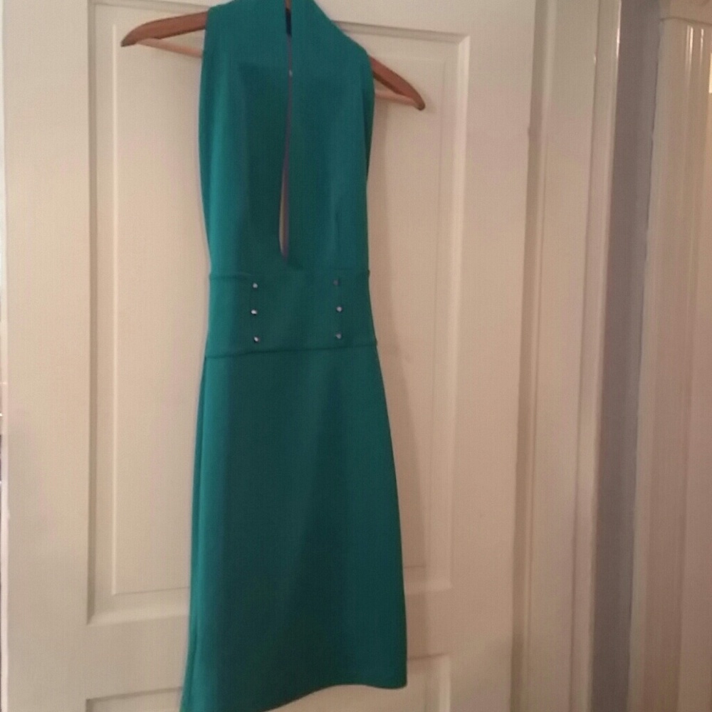 Sabora Teal Halter Dress