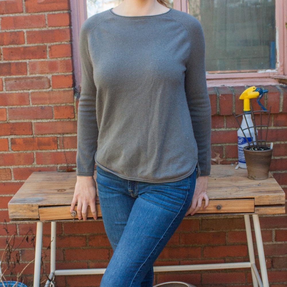 Vince Gray Cashmere Sweater