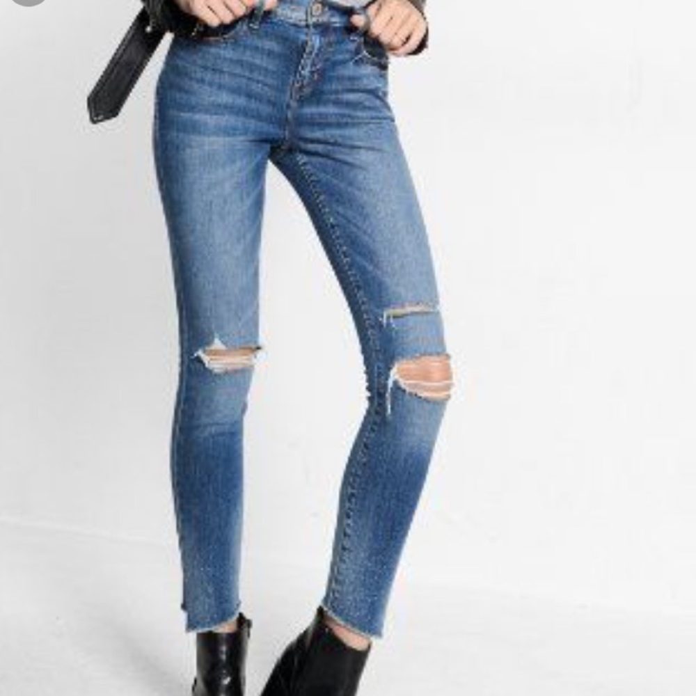 Express split hem skinny jeans 2