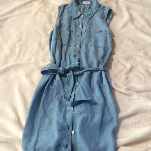 Denim/chambray button up Tank dress