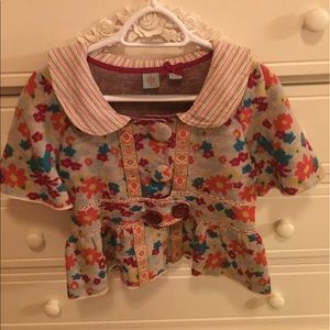 HWR Anthropologie Monogram Britta Floral Cardigan
